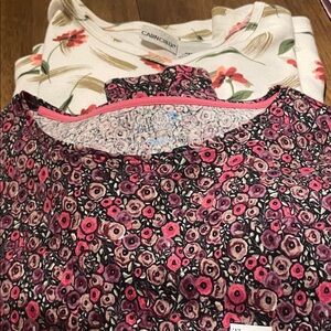 Chico's Pink and Black Floral Blouse
Croft & Barrow size medium in woman’s